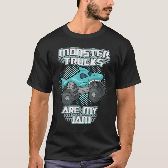 Camiseta Los tiburones de los camiones monstruo son mi merm (Anverso)