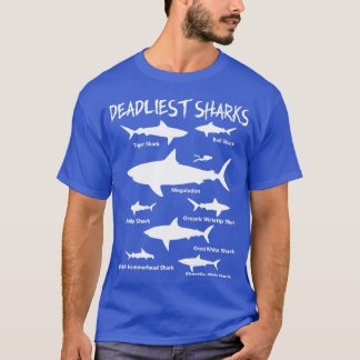 Camiseta Los tiburones más mortales de todos los tiempos