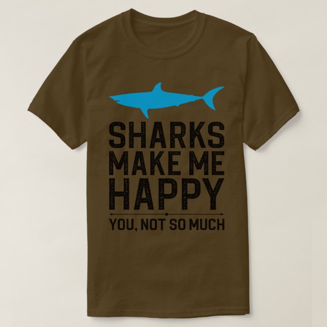 Camiseta Los tiburones me hacen feliz no tanto (Diseño del anverso)