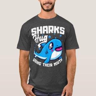 Camiseta Los Tiburones Se Abrazan Usando Su Boca Divertida