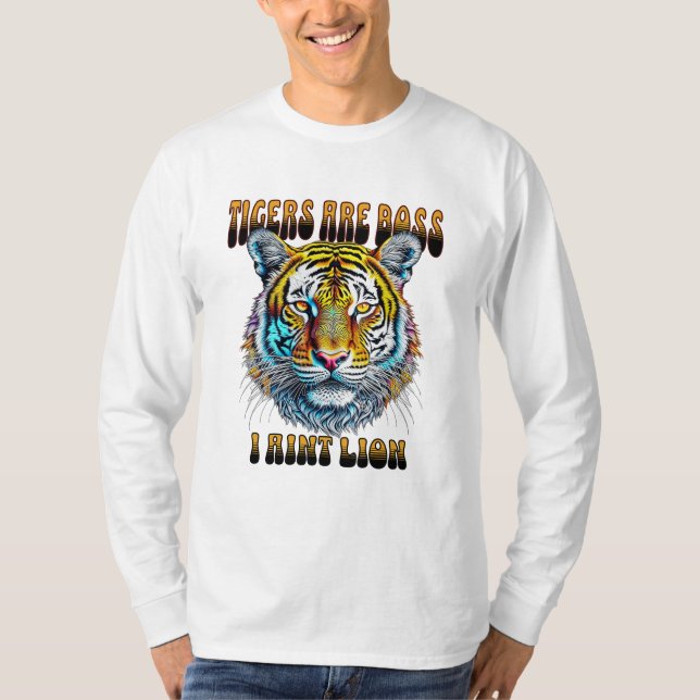 Camiseta Los tigres son jefe | I Aint Lion (Anverso)