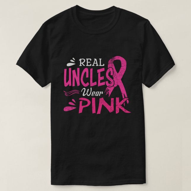 Camiseta Los tíos reales usan conciencia rosada sobre el cá (Diseño del anverso)