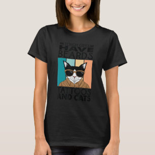 Camiseta Los Tipos Duros Tienen Barbas Tatuajes Y Gatos