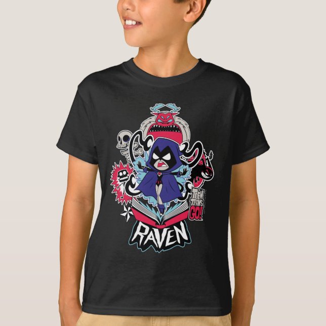Camiseta ¡Los titanes adolescentes se van! | Gráfica Raven  (Anverso)
