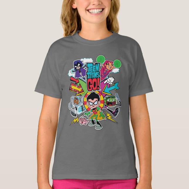 Camiseta ¡Los titanes adolescentes se van! | Gráfico de fle (Anverso)