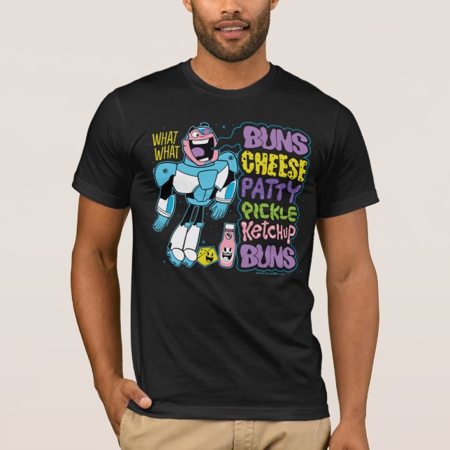 Camiseta ¡Los titanes adolescentes se van! | Rap Cyborg Bur (Anverso)
