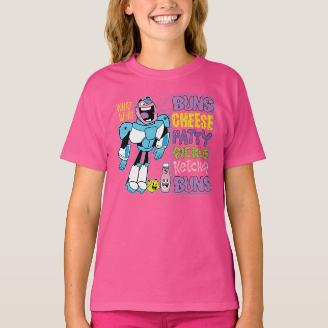 Camiseta ¡Los titanes adolescentes se van! | Rap Cyborg Bur (Anverso)