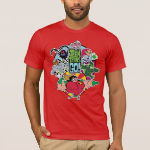Camiseta ¡Los titanes adolescentes van! gráfico del grupo