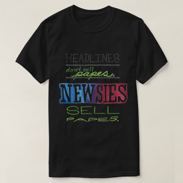 Camiseta Los titulares no venden papas que las agencias de  (Diseño del anverso)