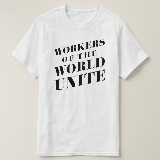 Camiseta Los trabajadores del mundo unen (Diseño del anverso)