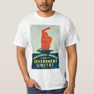 Camiseta Los trabajadores no esenciales del gobierno unen