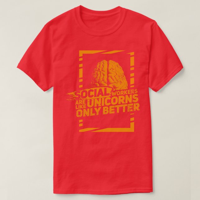 Camiseta Los trabajadores sociales son como mágicos Unicorn (Diseño del anverso)