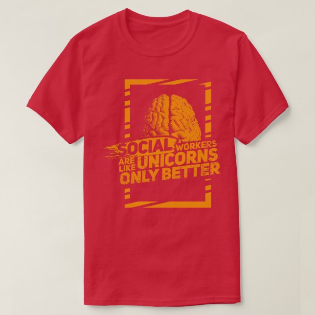 Camiseta Los trabajadores sociales son como mágicos Unicorn (Diseño del anverso)