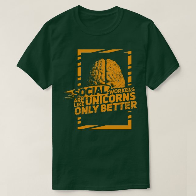 Camiseta Los trabajadores sociales son como mágicos Unicorn (Diseño del anverso)