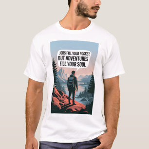 Camiseta Los trabajos llenan tu bolsillo pero las aventuras