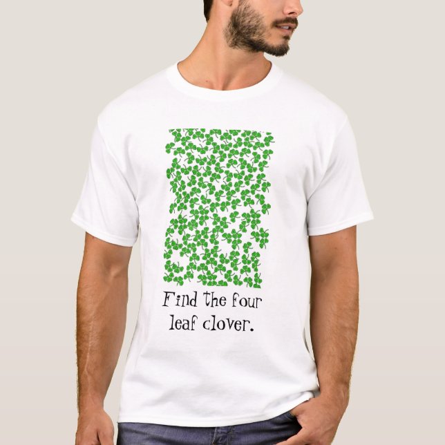 Camiseta los tréboles, encuentran el trébol del fourleaf (Anverso)
