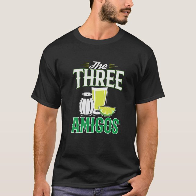 Camiseta Los Tres Amigos Cinco De Mayo T Shirt Gift T Shir (Anverso)