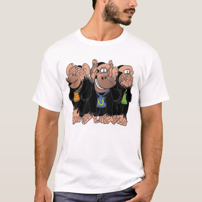 CAMISETA LOS TRES CHIMPANCÉS (Anverso)