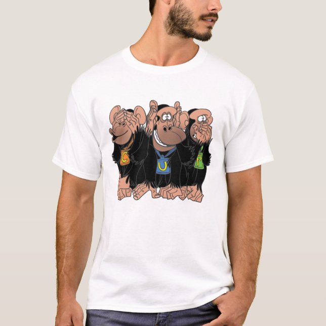 CAMISETA LOS TRES CHIMPANCÉS (Anverso)