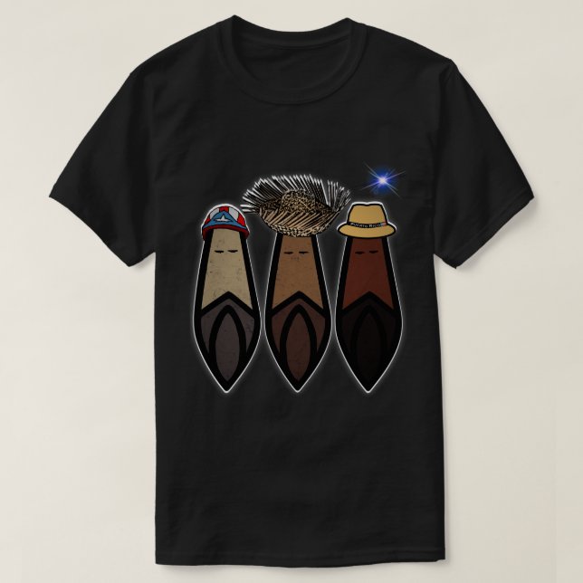 Camiseta Los tres reyes magos Boricua (Diseño del anverso)