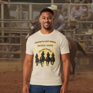 Camiseta Los últimos niños de Rodeo Sunset Groom se llaman