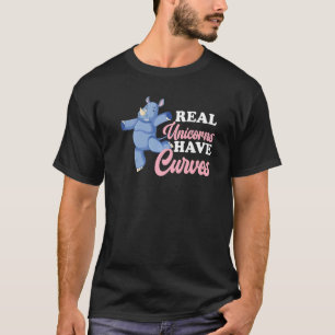Camiseta Los Unicornios Reales Tienen Curvas De Rhinocerus 