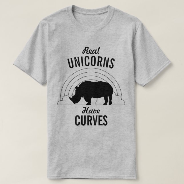 Camiseta Los unicornios reales tienen rinoceronte divertido (Diseño del anverso)