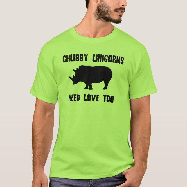CAMISETA LOS UNICORNIOS RECHONCHOS NECESITAN HUMOR DEL (Anverso)