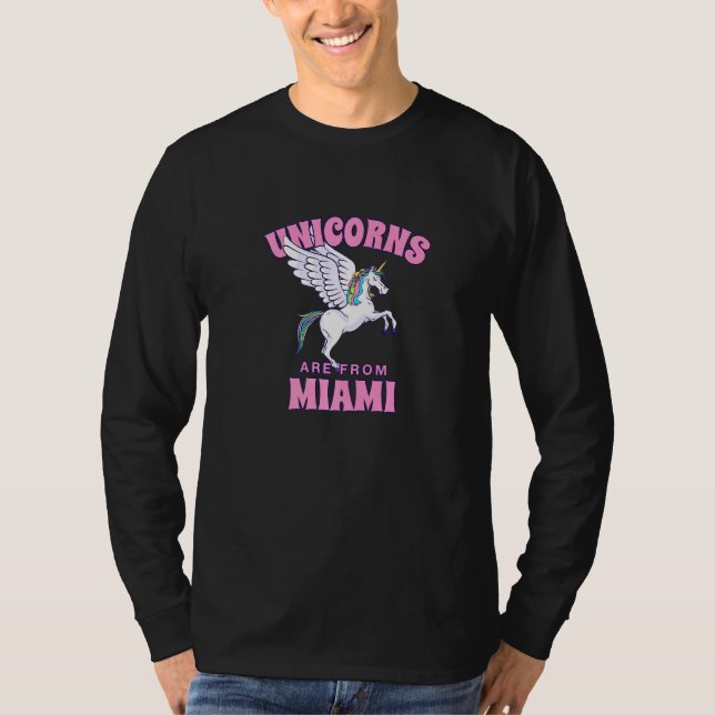 Camiseta Los Unicornios Son De Los Amigos De Miami Florida  (Anverso)