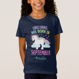 Camiseta Los unicornios son en septiembre nombre