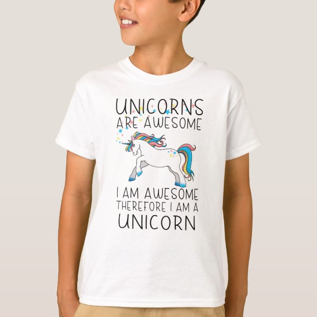 Camiseta Los unicornios son increíbles. (Anverso)
