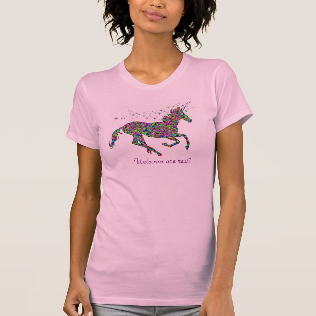 Camiseta ¡Los unicornios son reales! (Anverso)