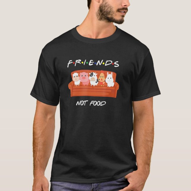 Camiseta Los Vegan Friends No Comer Animales Es Raro (Anverso)