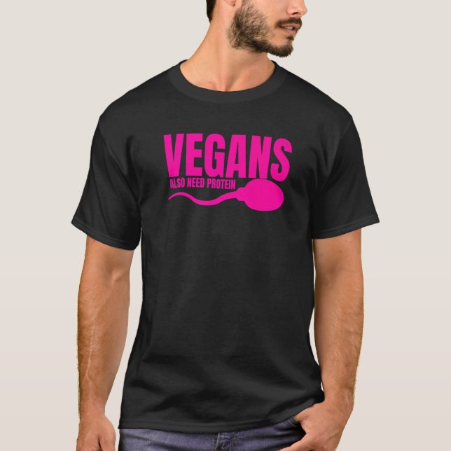 Camiseta Los Veganos También Necesitan Sarca Vegetaria Prot (Anverso)