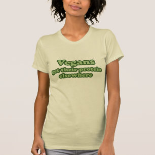 Camiseta Los vegetales obtienen su proteína en otras partes
