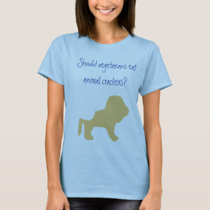 Camiseta ¿Los vegetarianos comen las galletas animales?