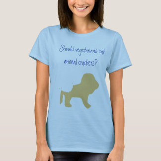 Camiseta ¿Los vegetarianos comen las galletas animales?