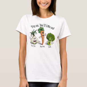 Camiseta Los Veggies - inténtenos. ¡Usted tendrá gusto d
