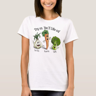 Camiseta Los Veggies - inténtenos. ¡Usted tendrá gusto de
