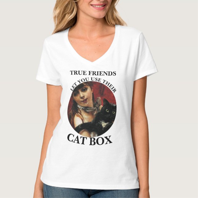 CAMISETA LOS VERDADEROS AMIGOS TE PERMITEN USAR SU CAJA CAT (Anverso)