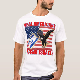 Camiseta Los verdaderos estadounidenses defienden a Israel
