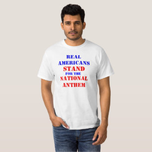 Camiseta Los verdaderos estadounidenses se unen al himno na