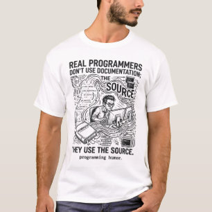 Camiseta Los verdaderos programadores usan el código fuente