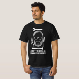 Camiseta Los verdaderos técnicos tienen barba y gafas