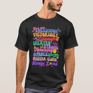 Camiseta Los versos de la Biblia Inspiradora cristiana del 