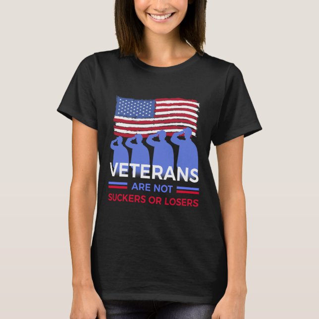 Camiseta Los Veteranos No Son Suckeros Ni Perdedores (Anverso)