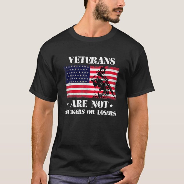Camiseta Los Veteranos No Son Suckeros Ni Perdedores (Anverso)