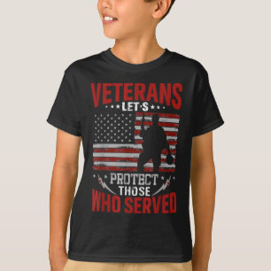 Camiseta Los Veteranos Protegen A Los Que Sirvieron Día De 