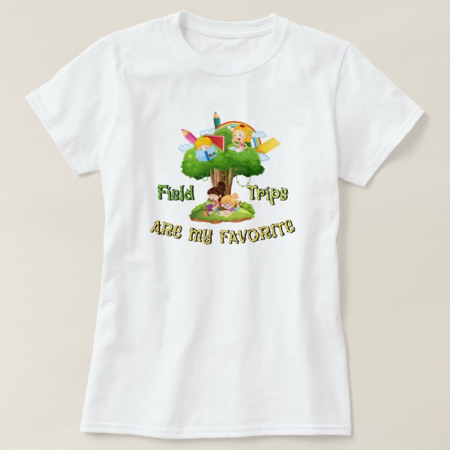 Camiseta Los viajes de campo son mis favoritos (Diseño del anverso)