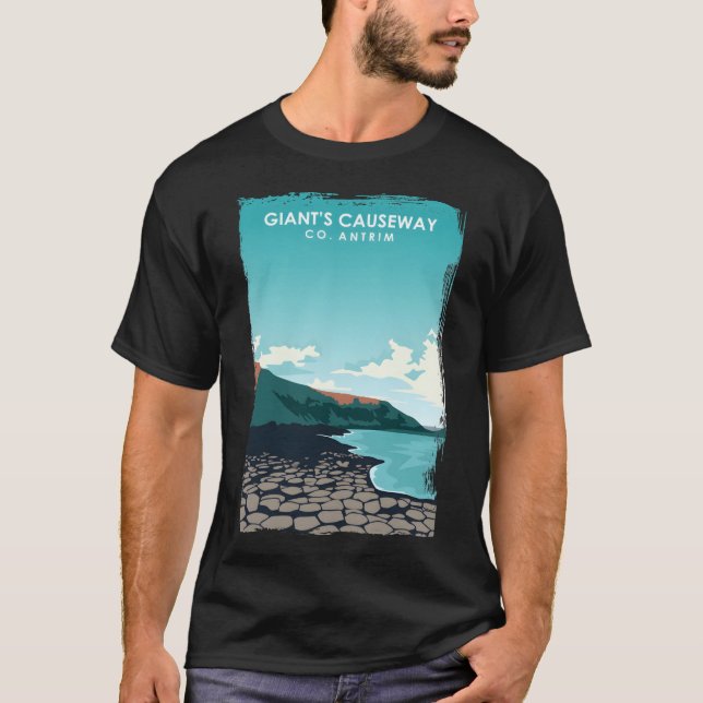 Camiseta Los viajes retro de Irlanda del Norte por el paso  (Anverso)